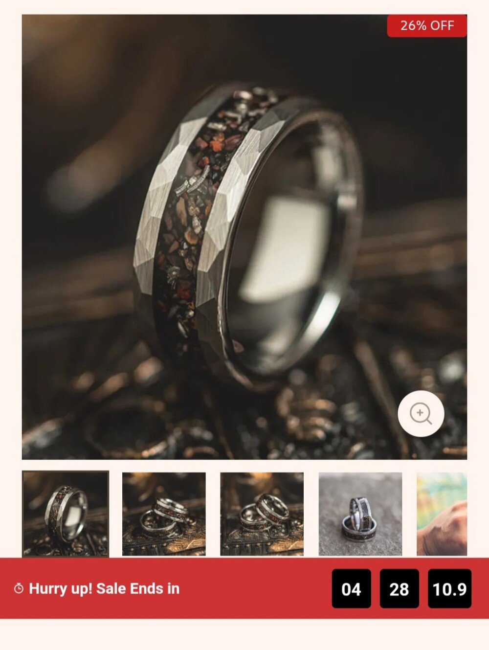 Men's Size 11 Tungsten Ring